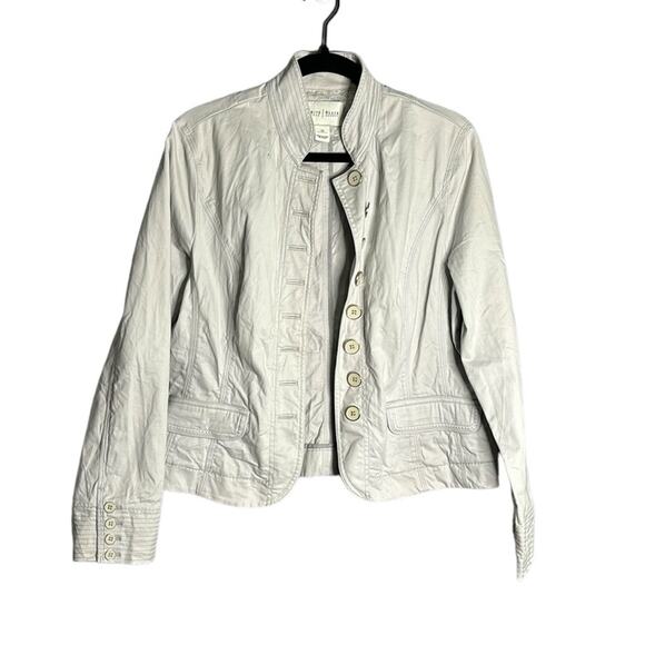 White House Black Market Jackets & Blazers - White House Black Market Cream Button-Front Blazer Jacket